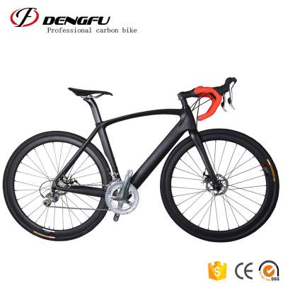 DENGFU Hot sale max tire 35C complete carbon road bike frame disc brake 22 speed ud matt FM099